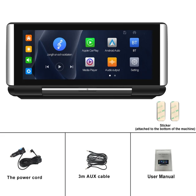 6.8" pekskärm bil carplay /android auto med navigation/Bluetooth/ Backkamera  anslutning