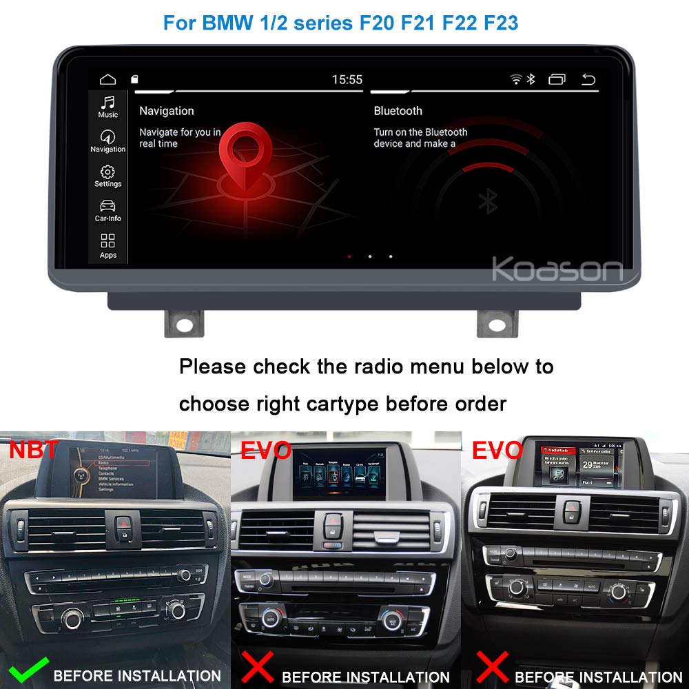 10.25" android 11 bilstereo  Bmw 3serie F20/F21/F30  (2012--2017) gps wifi carplay android auto blåtand rds Dsp 32GB