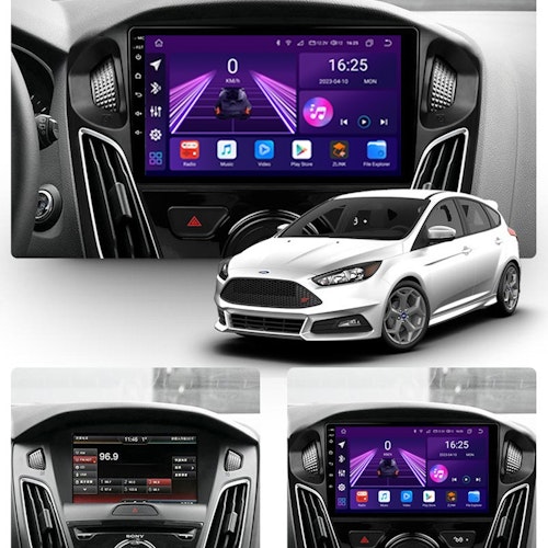 9"android 12, bilstereo FORD FOCUS (2012---2015) gps wifi carplay android auto blåtand rds Dsp 64gb  4GSIM