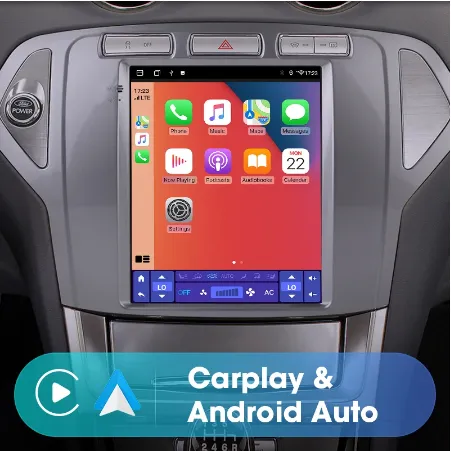 9.7"android 11,bilstereo Ford Mondeo  mk4,Galaxy  A/c ( 2007---2010) gps wifi carplay android auto blåtand rds Dsp 32gb
