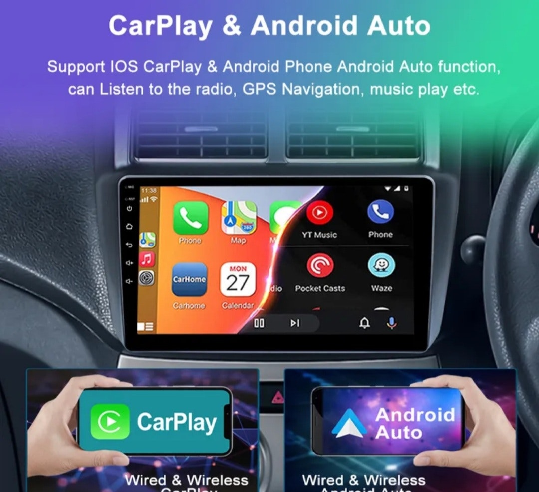 9"android 11, Bilstereo  Cadillac CTS (2003--2007) GPS wifi carplay android auto blåtand rds Dsp 32gb
