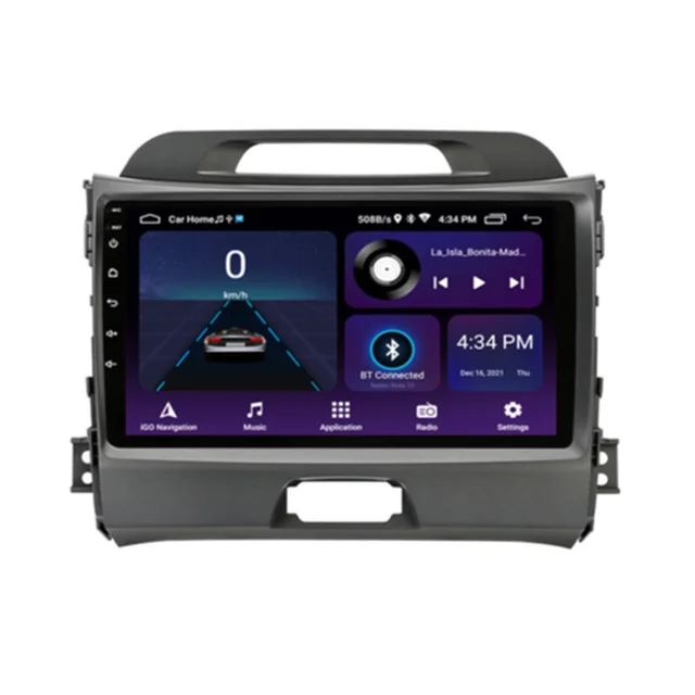 9"android 12 bilstereo Kia Sportage (2010---2016) GPS wifi carplay android auto blåtand rds Dsp ROM; 128, RAM:8GBGB, b 4GSIM wifi