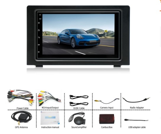 7"android 11  bilstereo  SAAB 9-3 (2007----2014) GPS WIFI carplay android auto blåtand rds Dsp RAM:2GB, ROM:32GB,4G LTE