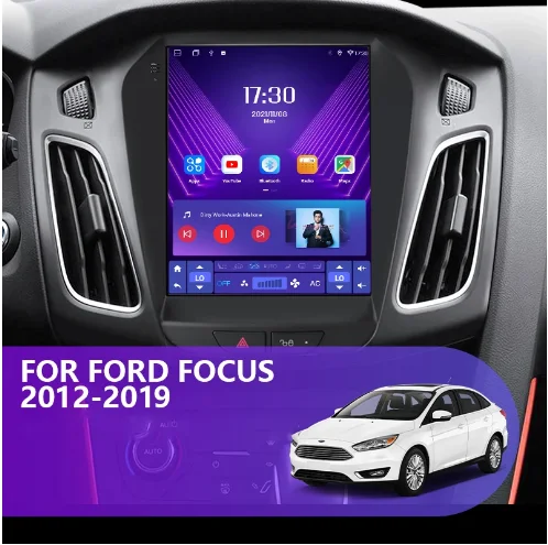 9.7"android11 bilstereo  Ford  Focus 3 MK3 (2011--2019) gps wifi carplay android auto blåtand rds Dsp  Ram:4GB, ROM: 64GB, 4GSIM