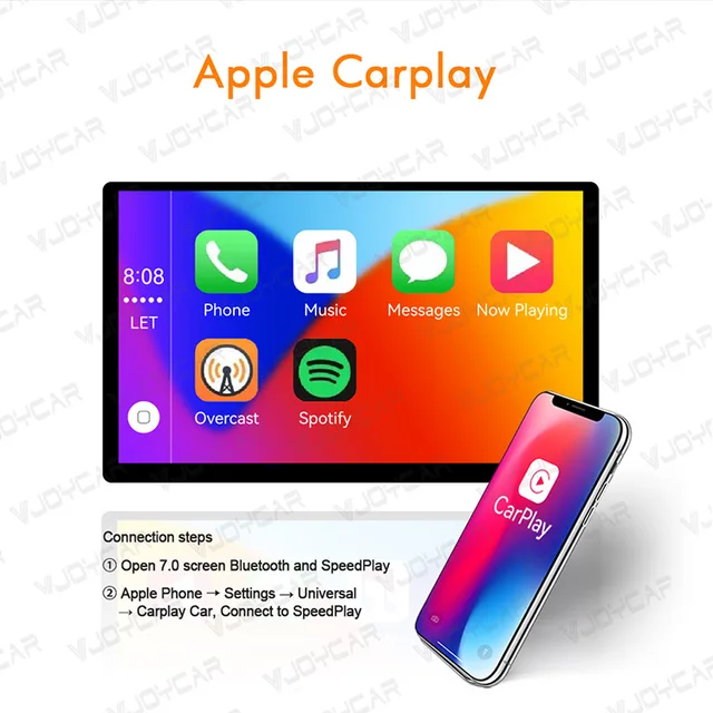 7" android 12, TeslaModell 3/y/YS3 ,  A/C display med carplay multimedia
