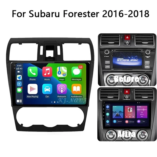 9"android 12, bilstereo Subaru forester ( 2015--2018) gps wifi carplay android auto blåtand rds, Ram:8G,Rom:128g ,4GSIM