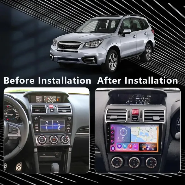 9"android 12 bilstereo  Subaru  Forester 4 (2016--2018)gps wifi carplay android auto blåtand rds Dsp  RAM: 8GB, Rom;128 GB,4GSIM