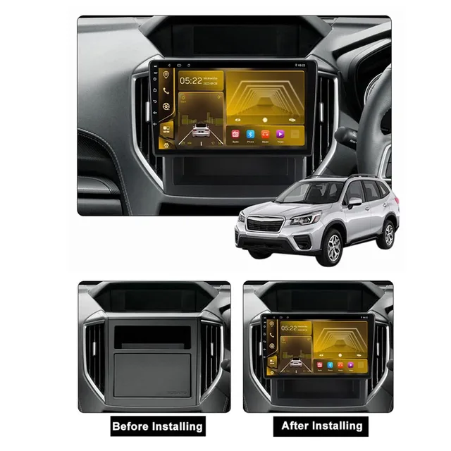 9"android 12 bilstereo  Subaru impreza   forester xv(2016--2020) gps wifi carplay android auto blåtand rds Dsp  Ram:8GB, rom: 128GB 4GSIM
