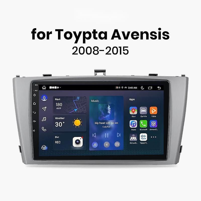 9"android 13 bilstereo Toyota avensis ( 2008--2015)gps wifi carplay android auto blåtand rds Dsp Rom: 64GB,Ram:4GB, 4GSIM