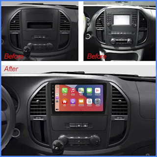 9"android 13 bilstereo  Mercedes Benz Vito ( 2014---2021) gps wifi carplay android auto blåtand rds Dsp  Rom: 128GB, RAM: 8GB, 4GSIM