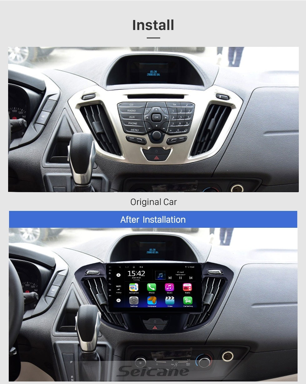 9"android 13   bilstereo  Ford Transit custom ( 2012---2017) Gps wifi carplay android auto blåtand rds Dsp RAM:8GB,ROM: 128GB, 4G LTE