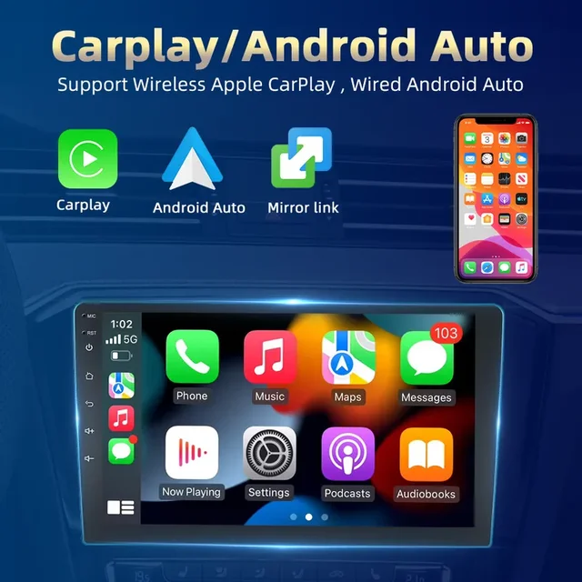 9"android 13 bilstereo  Toyota Land  Cruiser (2003---2008) gps wifi carplay android auto blåtand rds Dsp RAM:8GB, ROM: 128GB, 4GSIM
