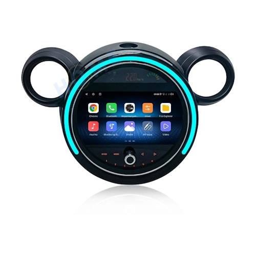 9" Android 12 bistereo Mini Cooper R60 (2011 - 2014) GPS wifi carplay android auto blåtand rds Dsp, RAM:6 GB, ROM: 128GB, 4GSIM