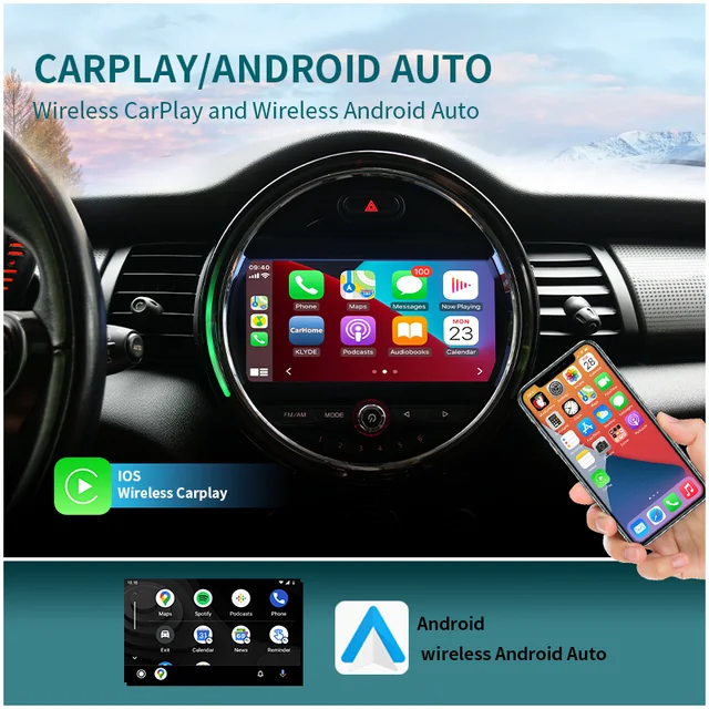 9" Android 12 bilstereo Mini Cooper  F54 F55 F56 F60 ( 2014-2019 )     GPS wifi carplay android auto blåtand rds Dsp, RAM: 2GB, ROM: 32GB, 4GSIM