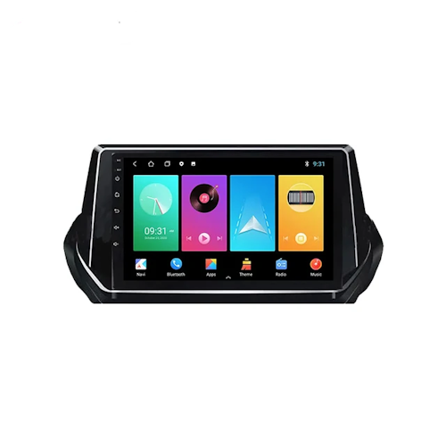 9"android 12,bilstereo Peugeot  2008 208 (2019--2020) gps wifi carplay android auto blåtand rds Dsp RAM:8GB, ROM:128GB, 4G SIM