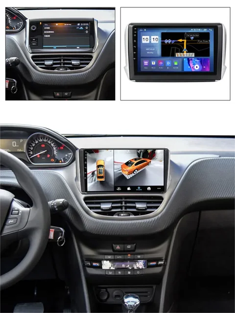 9"android 12,bilstereo Peugeot  2008 208/ 2008/Z9/A94 (2012--2019) gps wifi carplay android auto blåtand rds Dsp RAM:8GB, ROM:128GB, 4G SIM