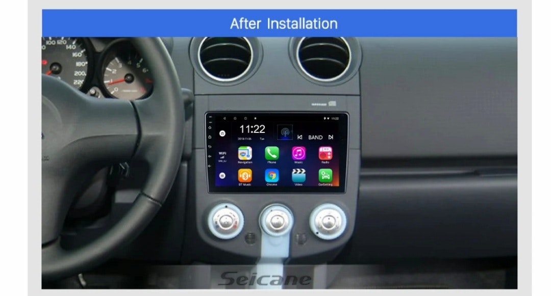 9"android 13  bilstereo  Mitsubishi Colt ( 2007--2012) gps wifi carplay android auto blåtand rds Dsp  Ram: 2GB, ROM: 32GB, 4G LTE