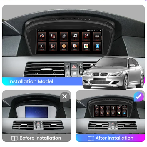 8.8" android 12 Bilstereo BMW e90,e60 series,ccc,cic system( 2005--2012) gps wifi carplay android auto blåtand rds Dsp RAM:4GB,ROM: 64GB, 4G LTE