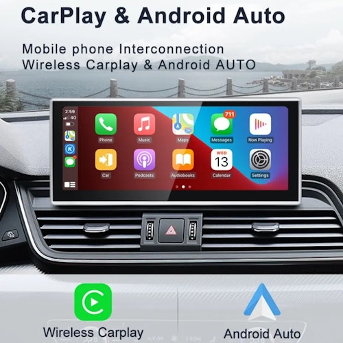 10,25" android 12, bilstereo Audi A4 b9 ,A5 (2017---2021) gps wifi carplay android auto blåtand rds Dsp RAM:4GB, ROM: 64GB,4G  LTE