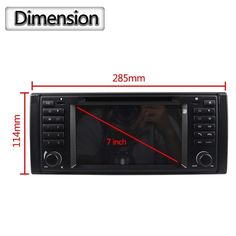 7"android 12 bilstereo med dvd spelare  BMW 5 SERIE E39  ,X5,M5,E53(1996---2007) gps wifi carplay android auto blåtand rds Dsp RAM:4GB ROM: 64GB, 4G LTE