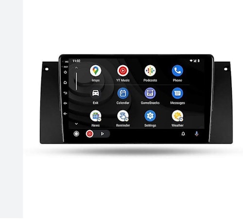 9" android 12 ,bilstereo   BMW 5 SERIE E39  ,X5,M5,E53(1996---2007) gps wifi carplay android auto blåtand rds Dsp RAM:4GB ROM: 64GB, 4G LTE