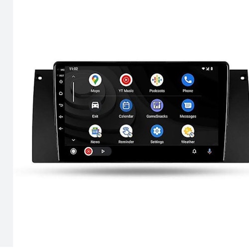 9" android 12 ,bilstereo   BMW 5 SERIE E39  ,X5,M5,E53(1996---2007) gps wifi carplay android auto blåtand rds Dsp RAM:4GB ROM: 64GB, 4G LTE
