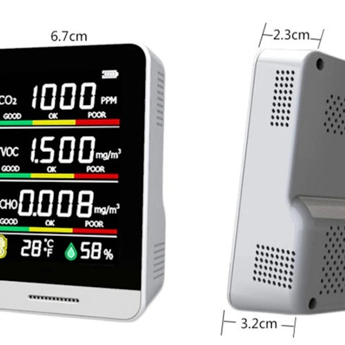 Koldioxiddetektor CO2-monitor CO2-mätare