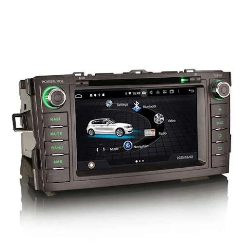 7"android 12, bilstereo  dvd spelare  Toyota AURIS (2007---2012) Gps wifi carplay android auto blåtand rds Dsp RAM:8GB, ROM: 128GB, 4G LTE