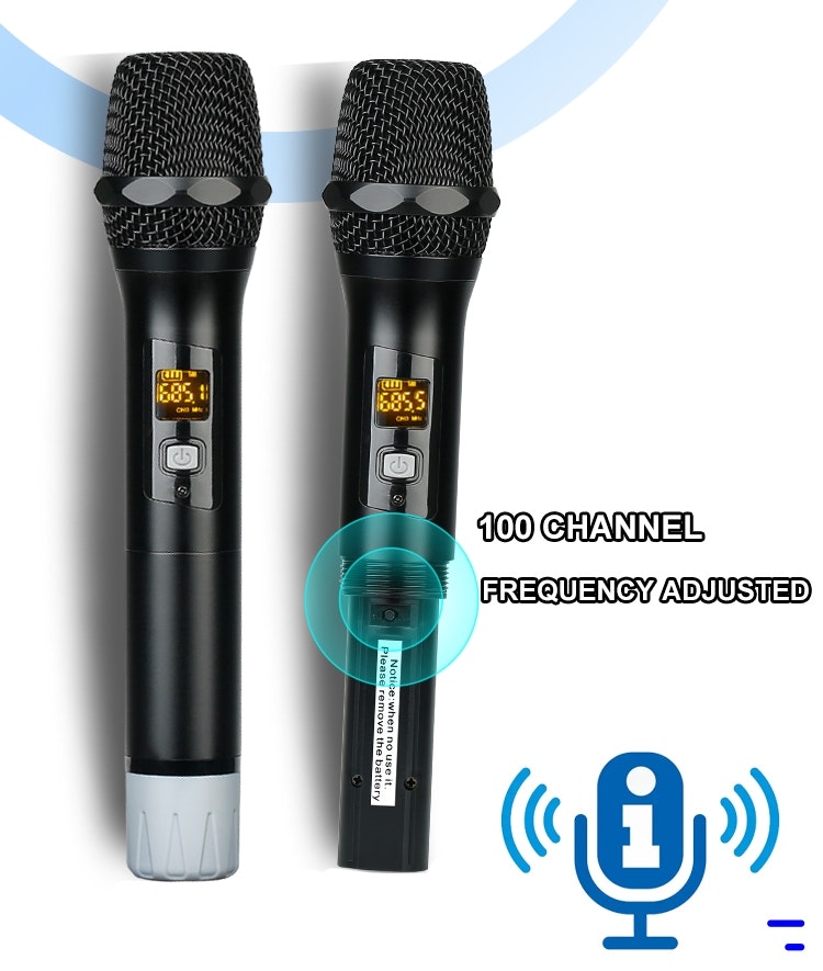 Trådlös UHF Karaoke mikrofonsystem ned Bluetooth