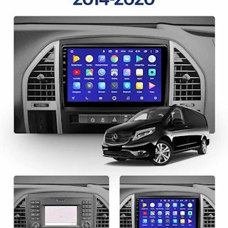9"android 13 bilstereo  Mercedes Benz Vito ( 2014---2021) gps wifi carplay android auto blåtand rds Dsp  Rom: 64GB, RAM: 4GB, 4GSIM