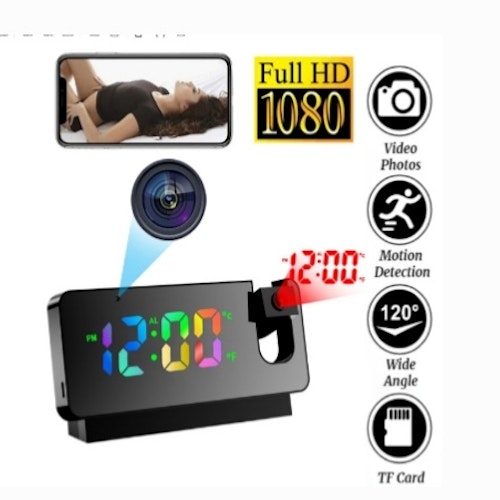 1080P Mini WiFI-klockkamera Night Vision