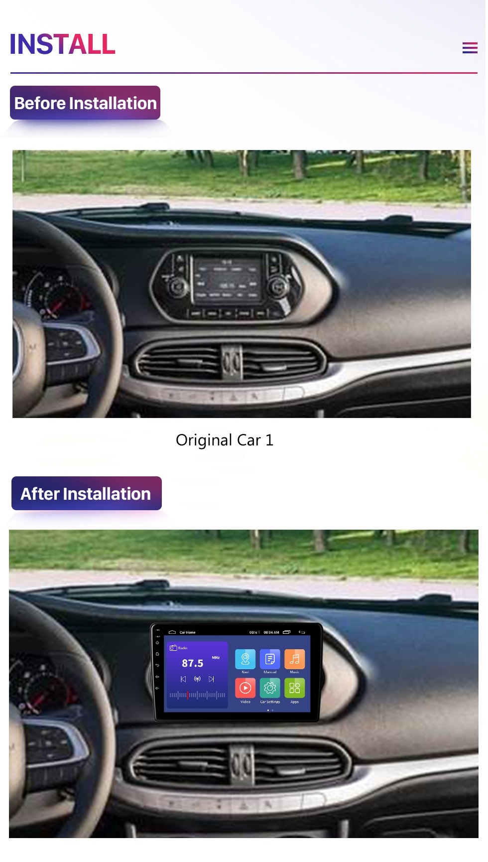 9" android 12 bilstereo  Fiat Tipo ,(2015--2020) gps wifi carplay android auto blåtand rds Dsp RAM:4GB,  ROM:64GB, 4G LTE