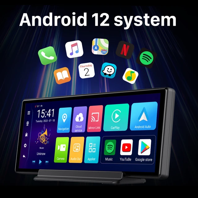10.26" android 12 , carplay  android auto spelare,gps,wifi, 5G