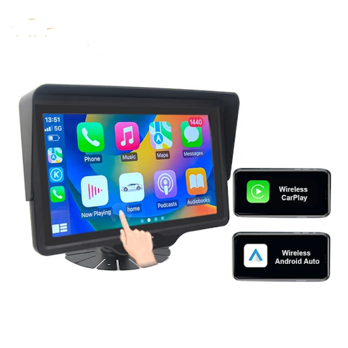 10.1" carplay android auto  pekskärm ,backkamera monitor