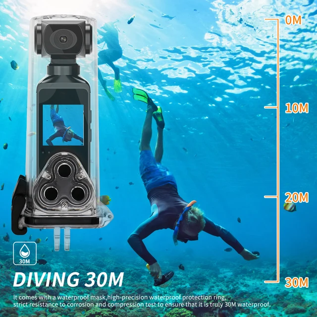 Vattentät dykarens wifi  & mörkerseende  mini pocket action 4K ultra HD videokamera