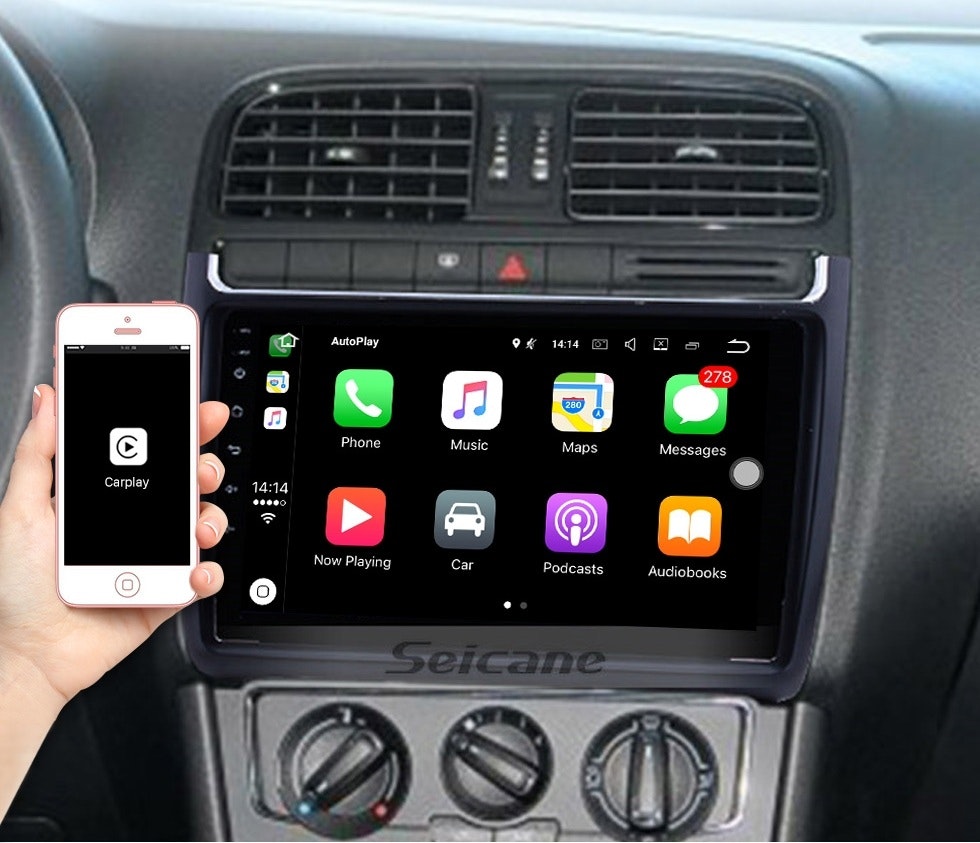 9" android 13 bilstereo VW polo ( 2008--2020) gps wifi carplay android auto blåtand wifi  rds Dsp RAM:2GB,ROM: 32GB  4G  LTE