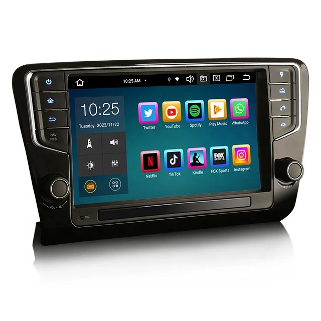 7" android 13 bilstereo SKODA Octavia MK III 2014~2018, gps wifi carplay android auto blåtand rds Dsp RAM:4GB, ROM:64GB,4G LTE