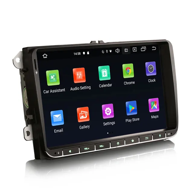 9" android 12.Bilstereo  SKODA Yeti (2014-2017) gps  wifi carplay android auto blåtand rds Dsp RAM: 4GB ROM:64GB 4G LTE