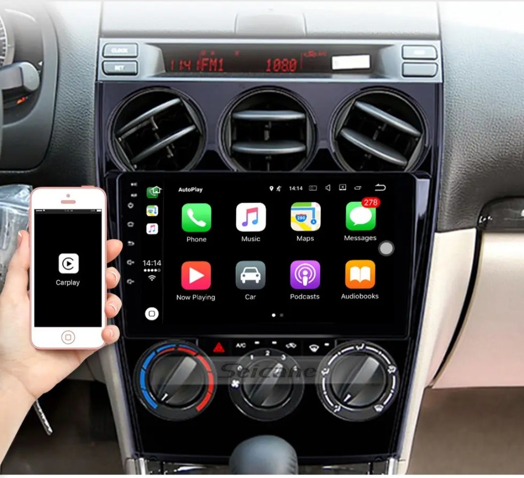 9"android 13 bilstereo  Mazda 6( 2003---2015) gps wifi carplay android auto blåtand rds Dsp RAM:4GB, ROM:64GB, 4G LTE
