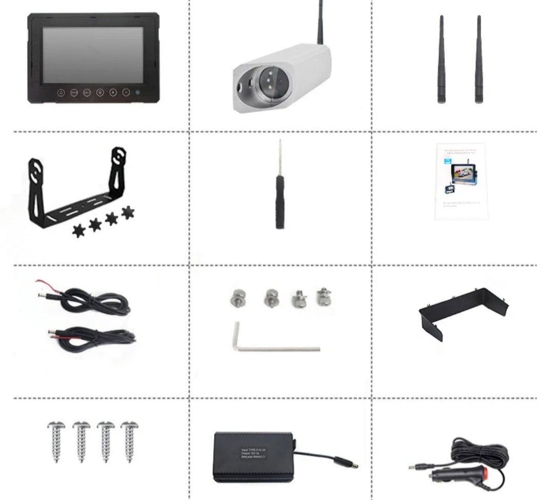 48volt  trådlöst  4 kanaleer Truck kamerasystem +7" dvr monitor