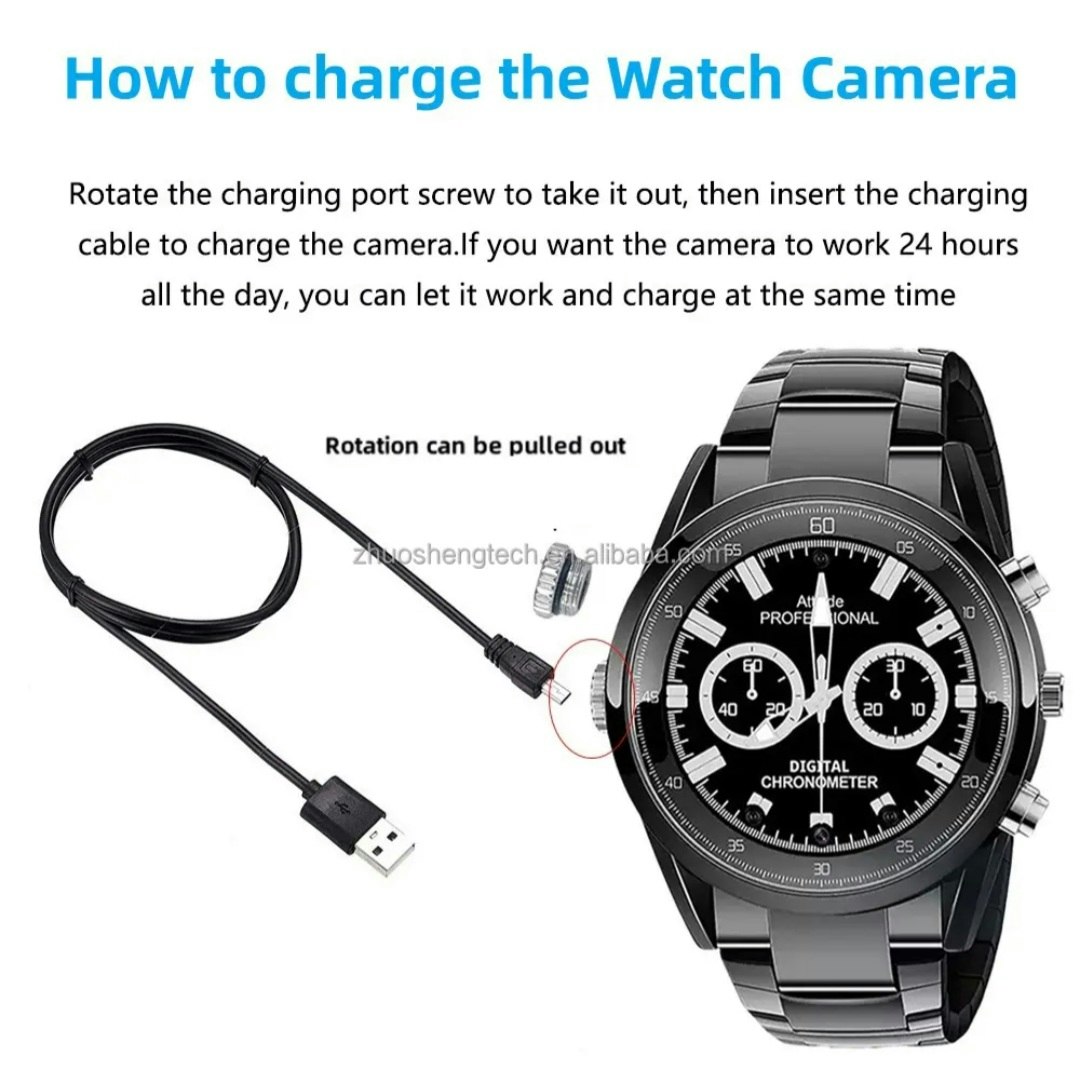 Smart Spionklocka med dold HD videokamera, 32 GB