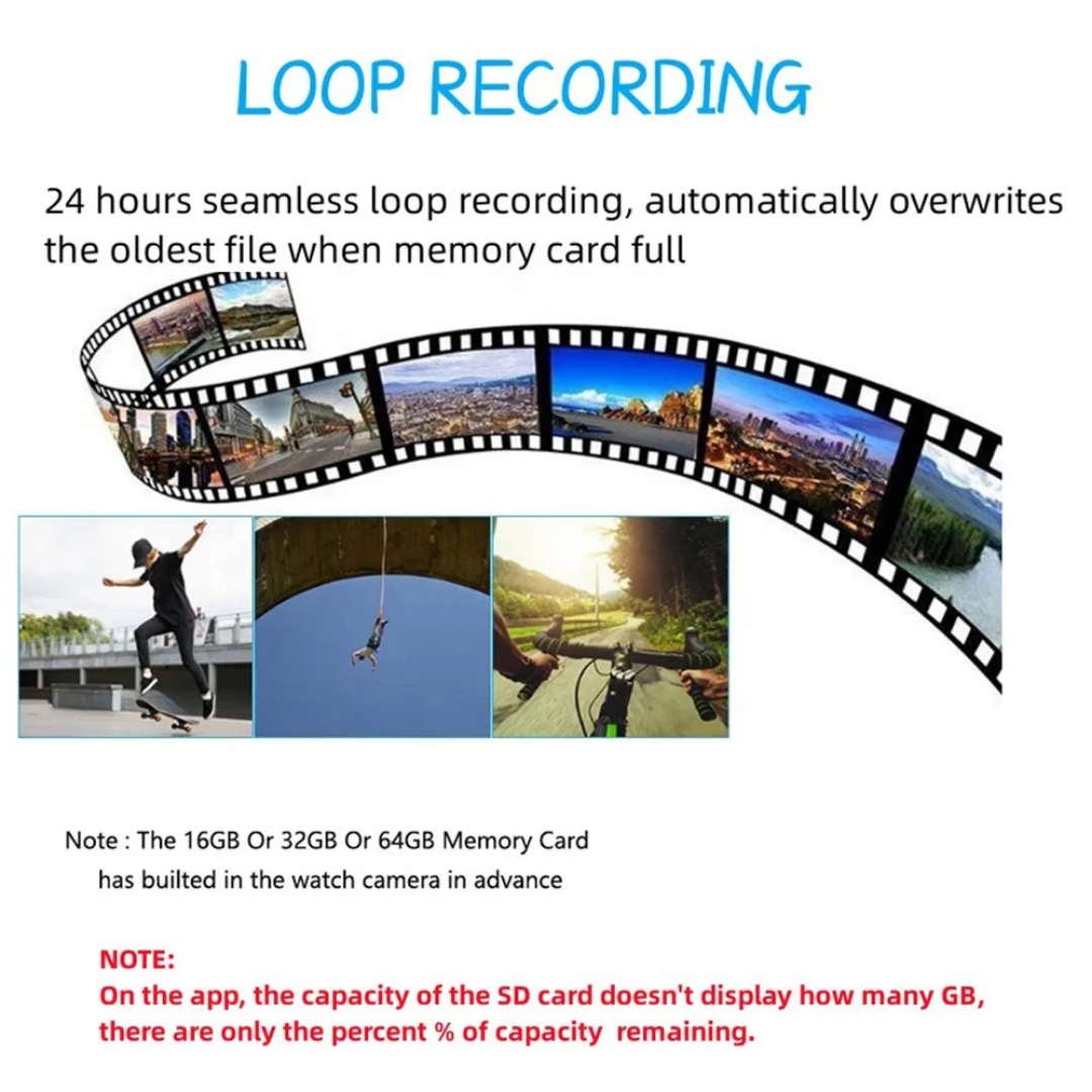 Smart Spionklocka med dold HD videokamera, 32 GB