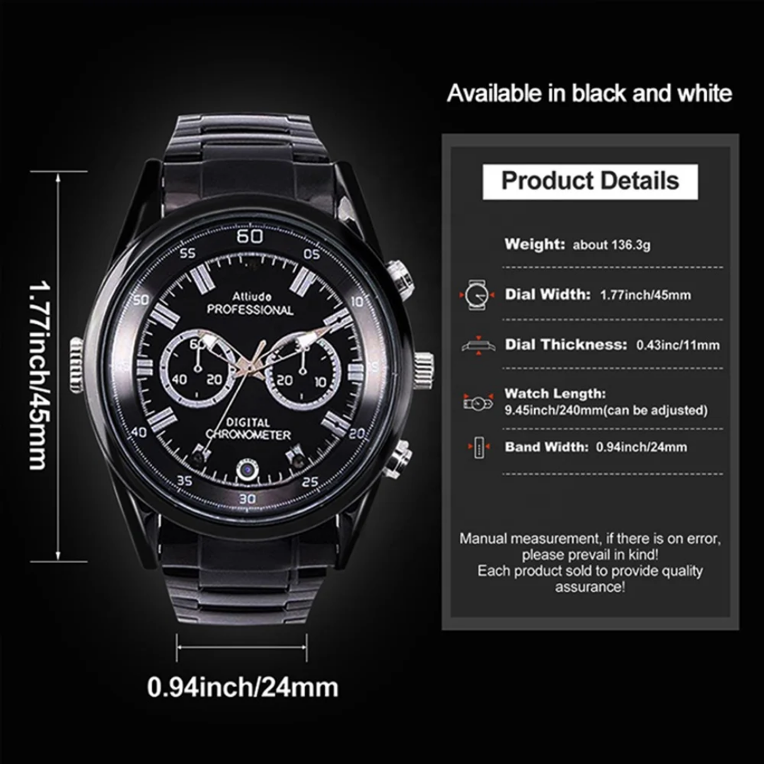 Smart Spionklocka med dold HD videokamera, 32 GB