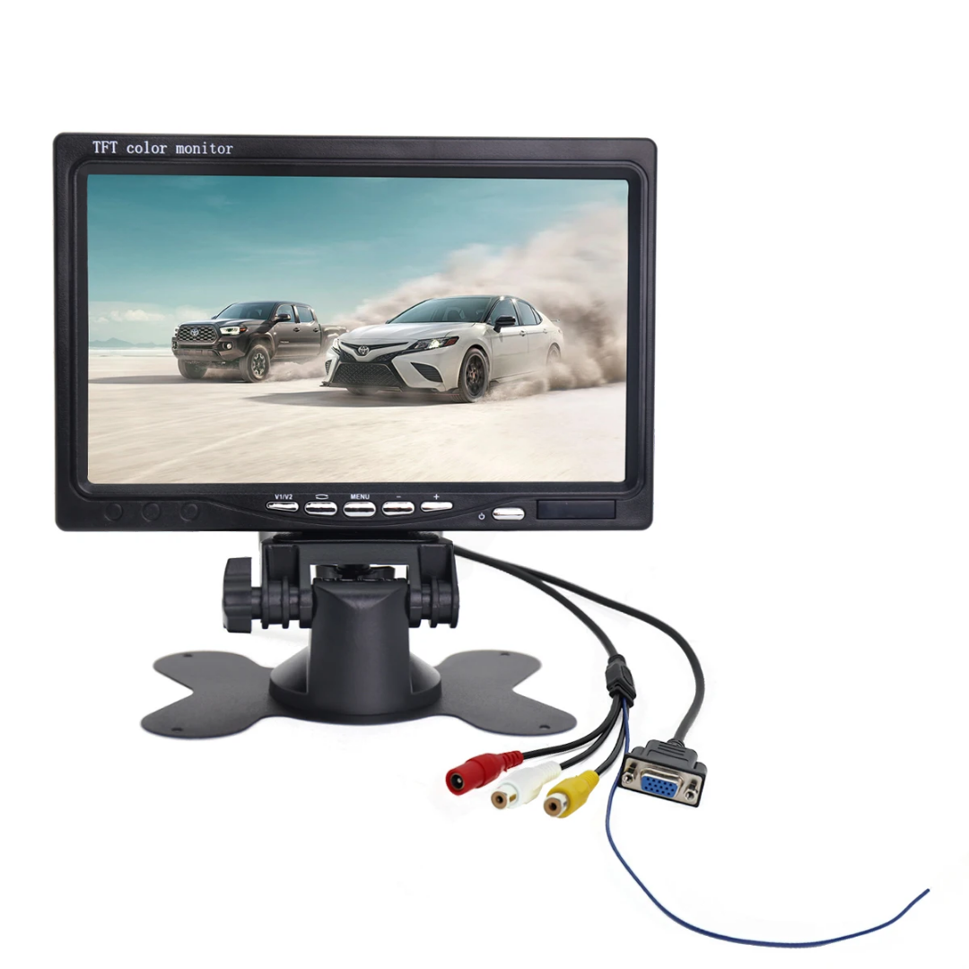 7" VGA och backkamera video monitor