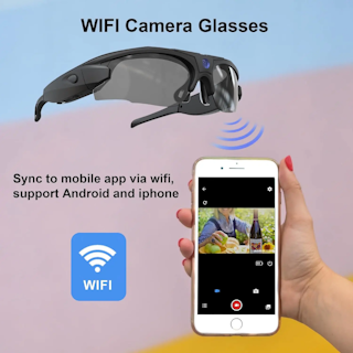 128GB Wifi  Solglasögon ,dold HD 1080P videokamera
