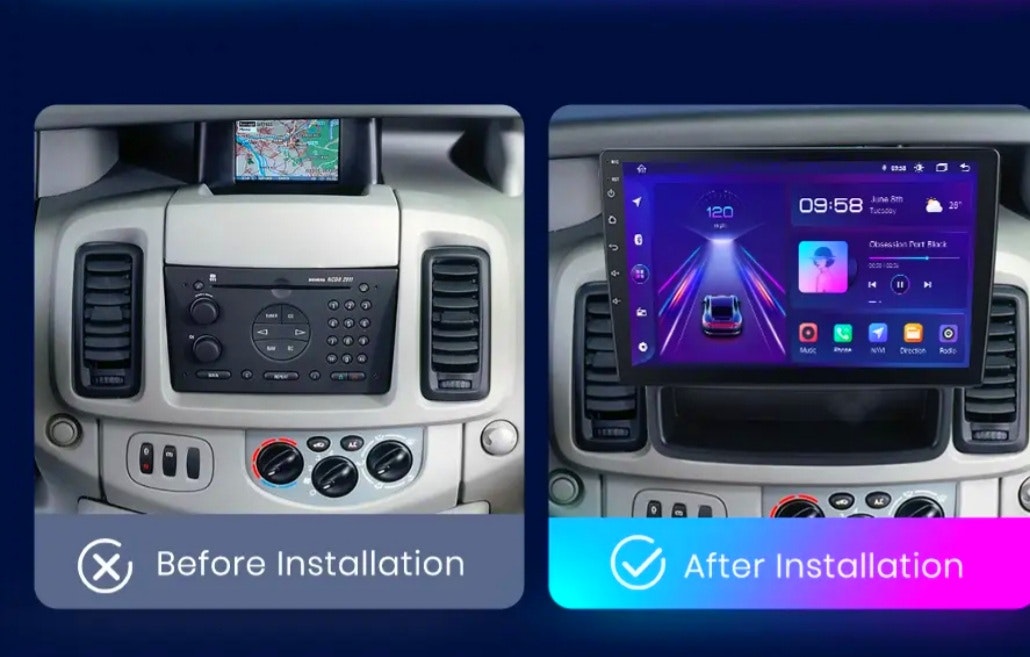 9"android 13, bilstereo  Renault  Traffic  ( 2010--2014) gps wifi carplay android auto blåtand rds Dsp RAM: 4GB, ROM: 64GB, 4G LTE