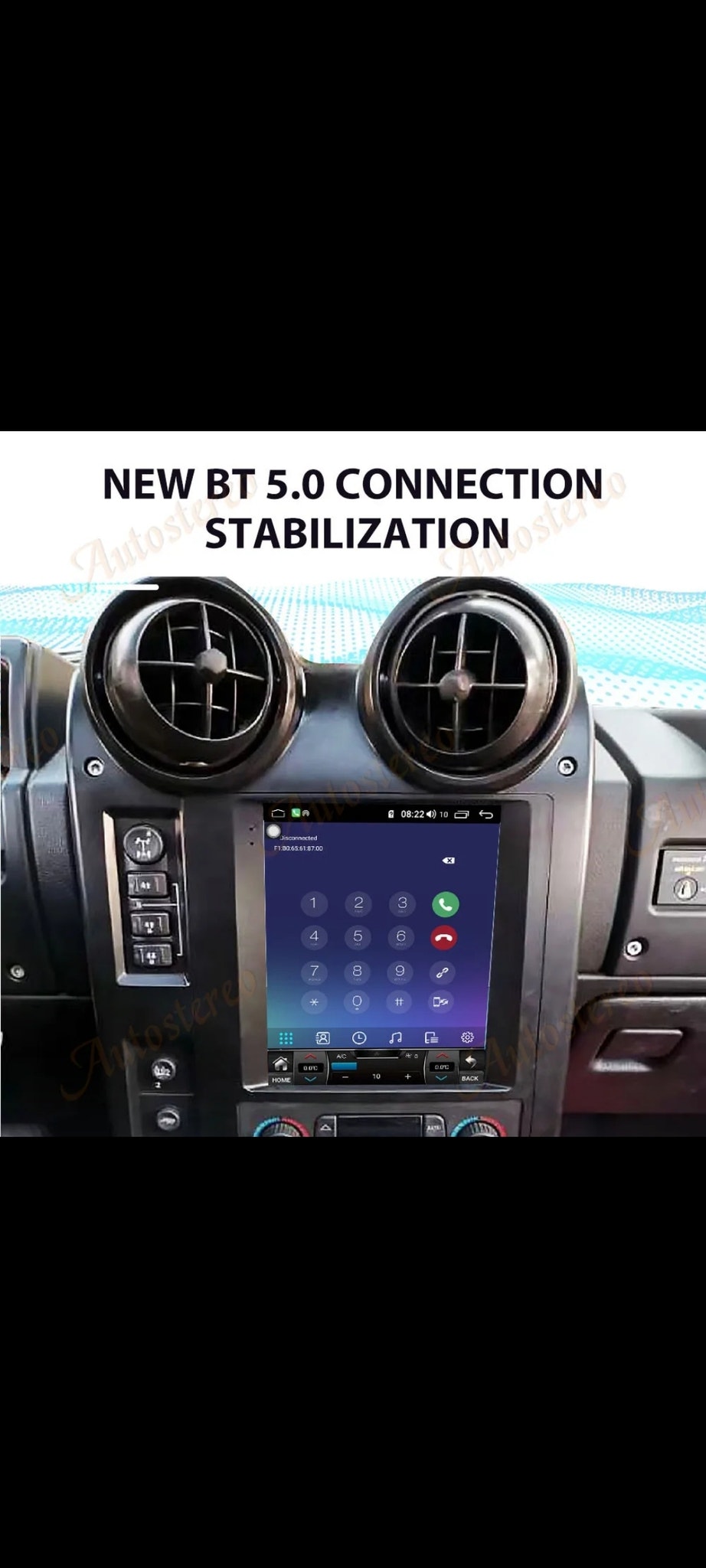 9 7" android 13, bilstereo Hummer H2( 2004--2007) gps wifi carplay android auto blåtand rds Dsp RAM: 4GB, ROM: 64GB, 4G LTE