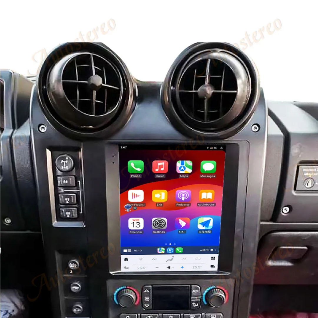 9 7" android 13, bilstereo Hummer H2( 2004--2007) gps wifi carplay android auto blåtand rds Dsp RAM: 4GB, ROM: 64GB, 4G LTE
