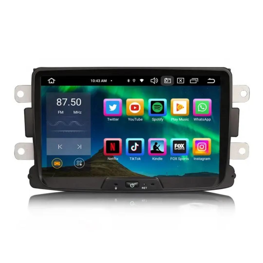 8"android 13,bilstereo Renault Dacia duster, logan,sandero,dokker , lodgy( 2012--2017) gps wifi carplay android auto blåtand rds Dsp RAM: 4GB, ROM: 64GB, 4G LTE