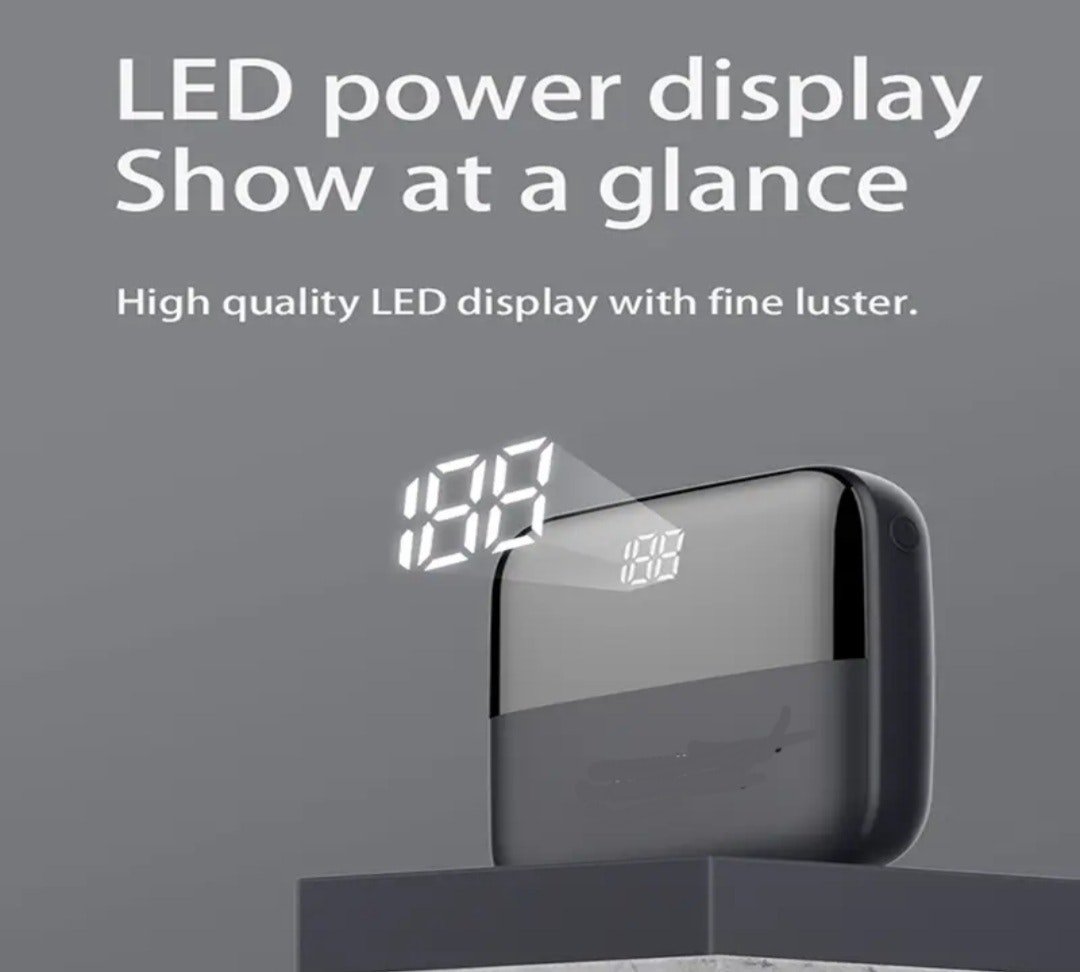 Mini powerbank 10.000mAh telefon snabb laddare